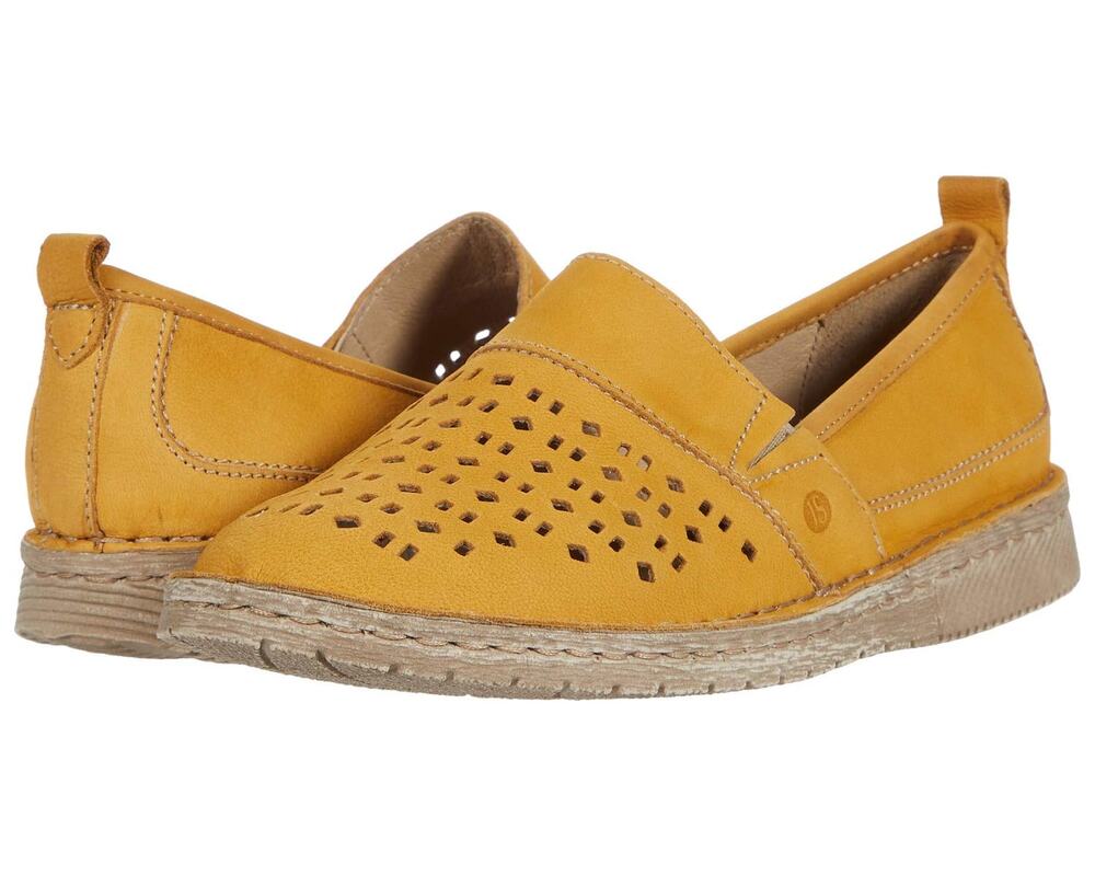 Josef Seibel Women’ Sofie 27 Slip on Shoes EU 37 US 6.5 Yellow Leather NWOB